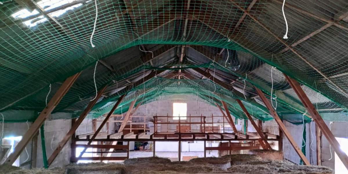 Personenauffangnetz zur Scheunensanierung in Dautphetal